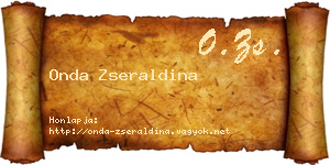 Onda Zseraldina névjegykártya